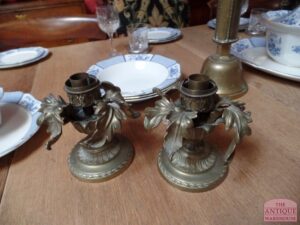 antiek bronzen kandelaars
