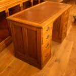 Antiek bureau, Engels, eiken, circa 1900 1