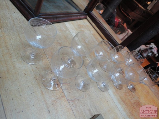 antiek champagneglazen en wijnglazen en cocktailglazen 4
