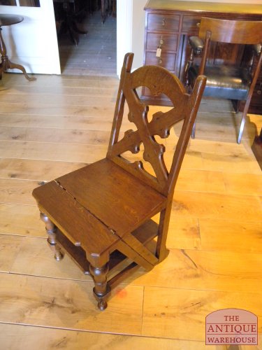 antiek eiken bibliotheek trapje