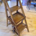 Antiek eiken bibliotheek trapje 2