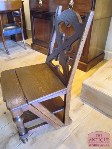 Antiek eiken bibliotheek trapje 3