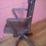 Antieke eiken bureaustoel, circa 1920 1