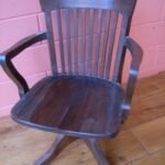 Antieke eiken bureaustoel, circa 1920 3