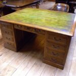 Antiek eiken dubbel bureau 1