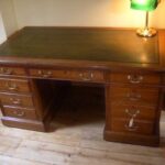 Antiek eiken Engels bureau 3