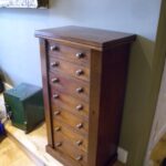 Antiek eiken ladekastje, Wellington Chest 2