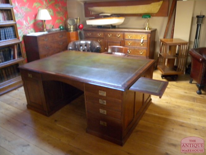 antiek eiken "military" partners bureau, VERKOCHT