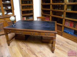 antiek eiken partners desk circa 1880, VERKOCHT