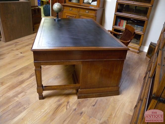 Antiek eiken partnersbureau circa 1880 2