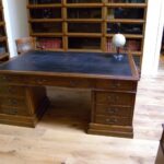 Antiek eiken partnersbureau circa 1880 3