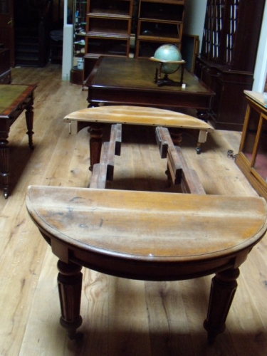 antiek eiken ronde uitdraai uitschuifbare eettafel, VERKOCHT