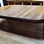 antiek eiken ronde uitdraai uitschuifbare eettafel 2