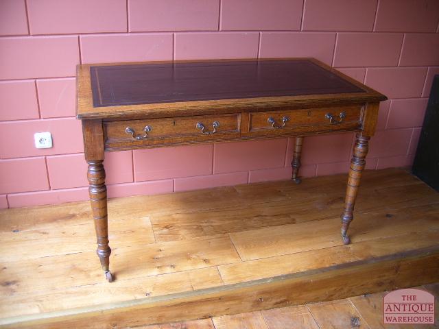 Antiek eiken schrijftafel circa 1860 3