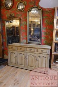 antiek Engels eikenhouten dressoir, wand meubel, buffetkast