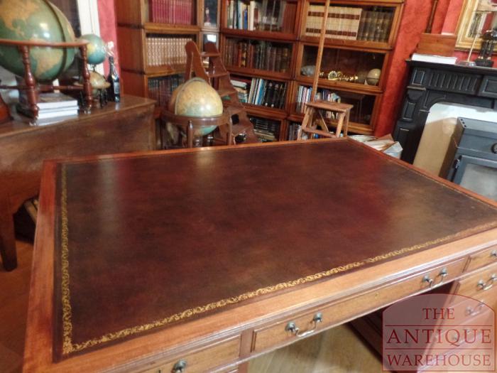 Antiek Engels mahonie partnersbureau 4