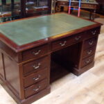 Antiek Engels mahonie bureau, circa 1890 3