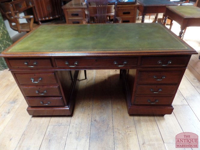 antiek Engels mahonie bureau, VERKOCHT