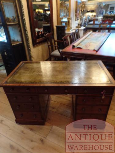 Antiek Engels mahoniehouten bureau 4