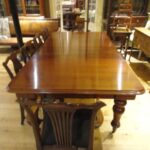 antiek Engelse mahonie coulissentafel 3