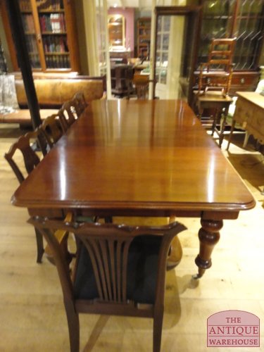 antiek Engelse mahonie coulissentafel 3