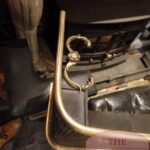 Antiek haardscherm van messing en ijzer 3