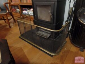 Antiek haardscherm, vonkenvanger, circa 1850