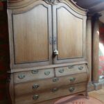 antiek Hollands eikenhouten Louis XVI kabinet 1