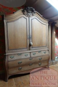 antiek Hollands eikenhouten Louis XVI kabinet met secretaire