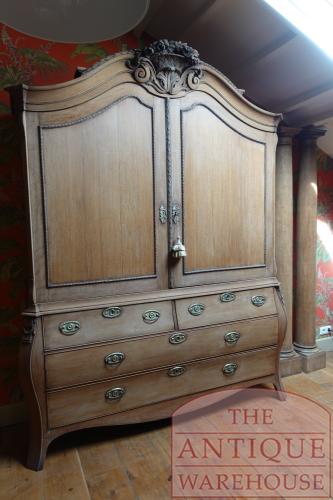antiek Hollands eikenhouten Louis XVI kabinet met secretaire