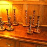 antiek houten kandelaren 1