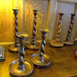 antiek houten kandelaren 2