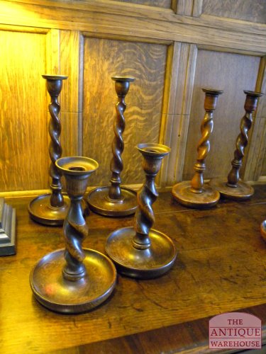antiek houten kandelaren 2