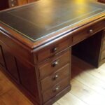 Antiek mahonie partnersbureau van circa 1880 3