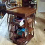 Antieke mahonie boekenmolen 3