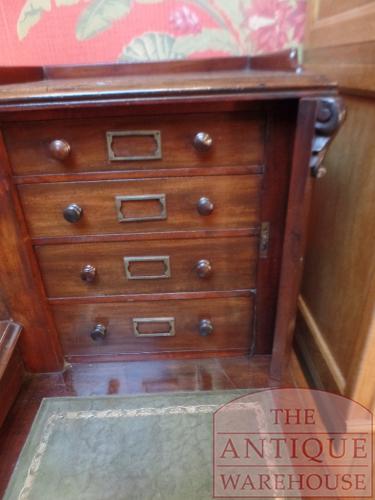 Antiek mahonie bureau, Dickens desk 3