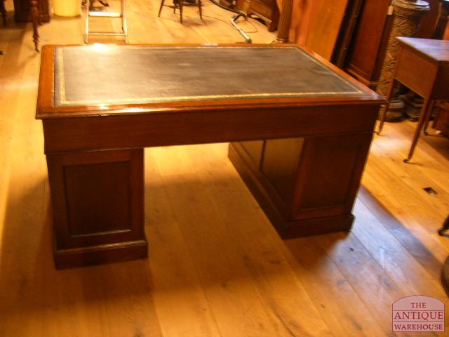 antiek mahonie bureau, circa 1880, VERKOCHT