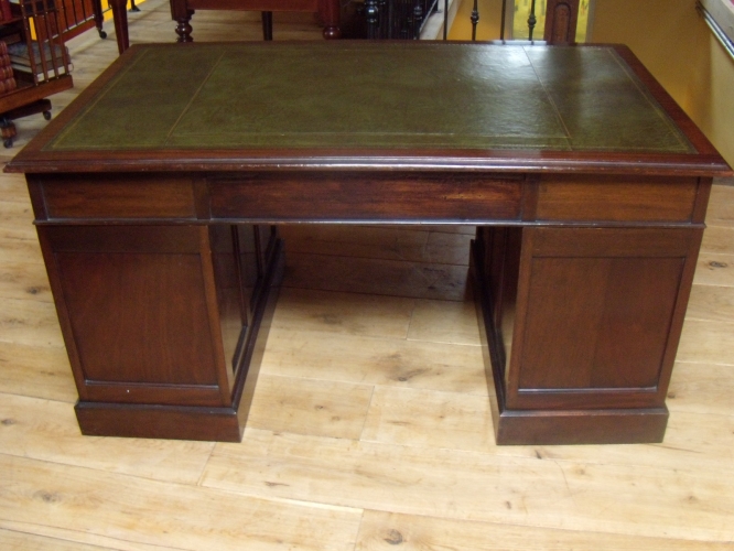 antiek mahonie bureau, circa 1890, VERKOCHT
