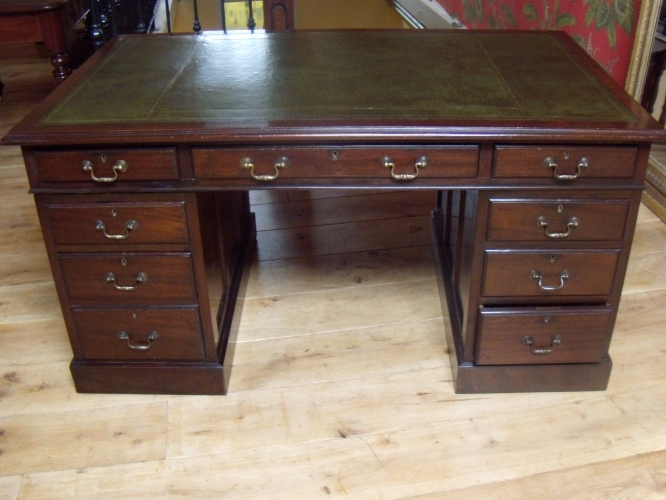 Antiek mahonie bureau, circa 1890 3