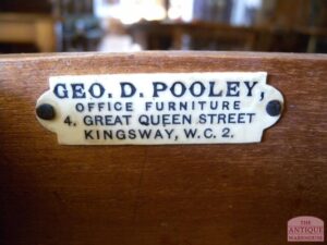 antiek mahonie bureau, circa 1890,  VERKOCHT