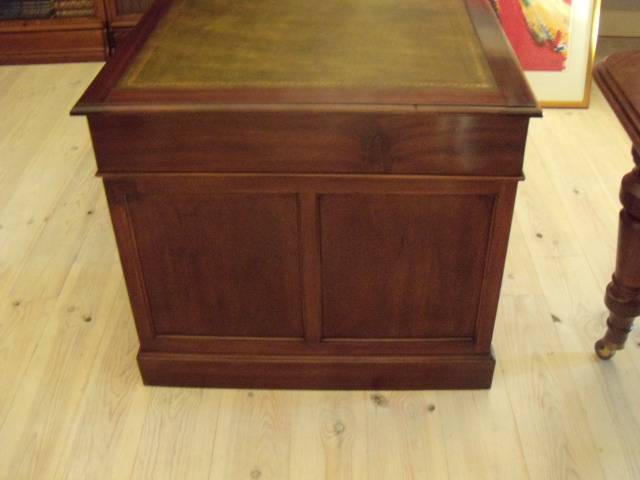 antiek mahonie bureau, circa 1900, VERKOCHT