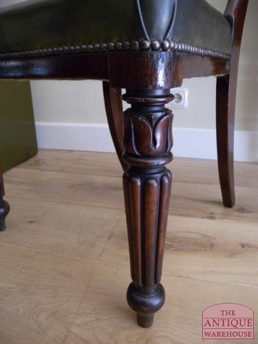 Antiek mahonie bureaustoeltje, 1820 2