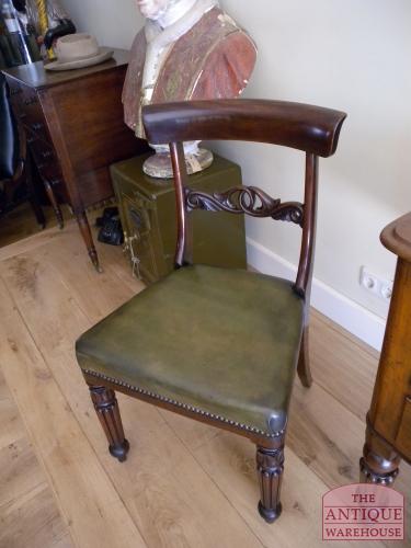 Antiek mahonie bureaustoeltje, 1820 3