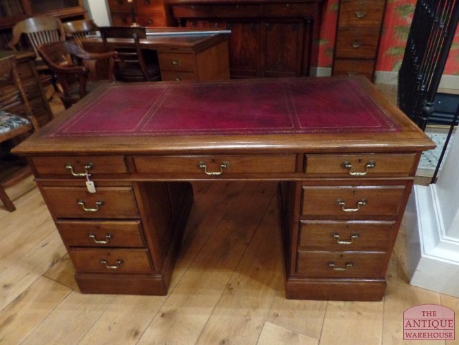 antiek mahonie Engels bureau, VERKOCHT