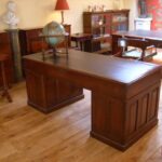 Antiek mahonie Engels militair bureau 1