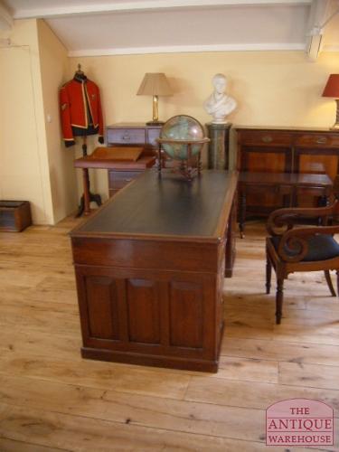 Antiek mahonie Engels militair bureau 2