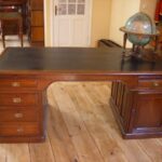 Antiek mahonie Engels militair bureau 3