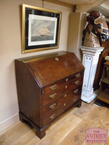 Antiek mahonie Engels secretaire, laat 18de-eeuws 3