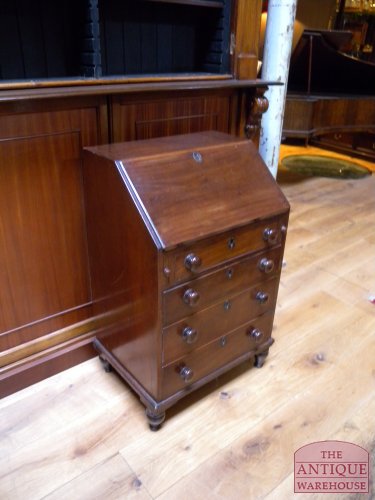 antiek mahonie klepbureau, VERKOCHT