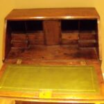 Antiek mahonie klepbureau, laat 18de-eeuws 1